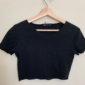 Zara Black Very Crop Top